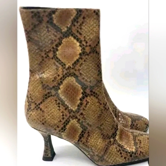 Free people | Brown Snakeskin Leather Kitty heel | size (39) - Picture 5 of 11